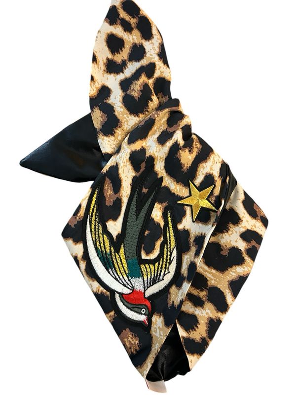 Leopard Large Swallow Wired Hairband