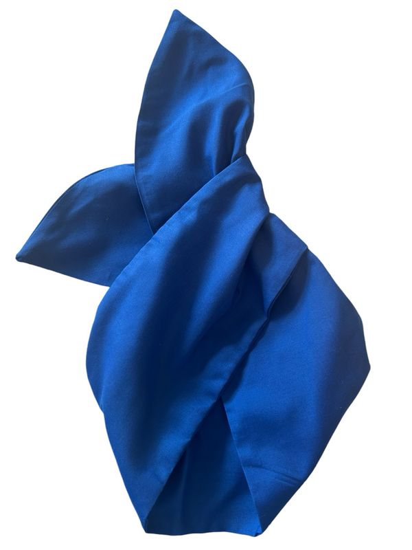 Royal blue plain wired hairband