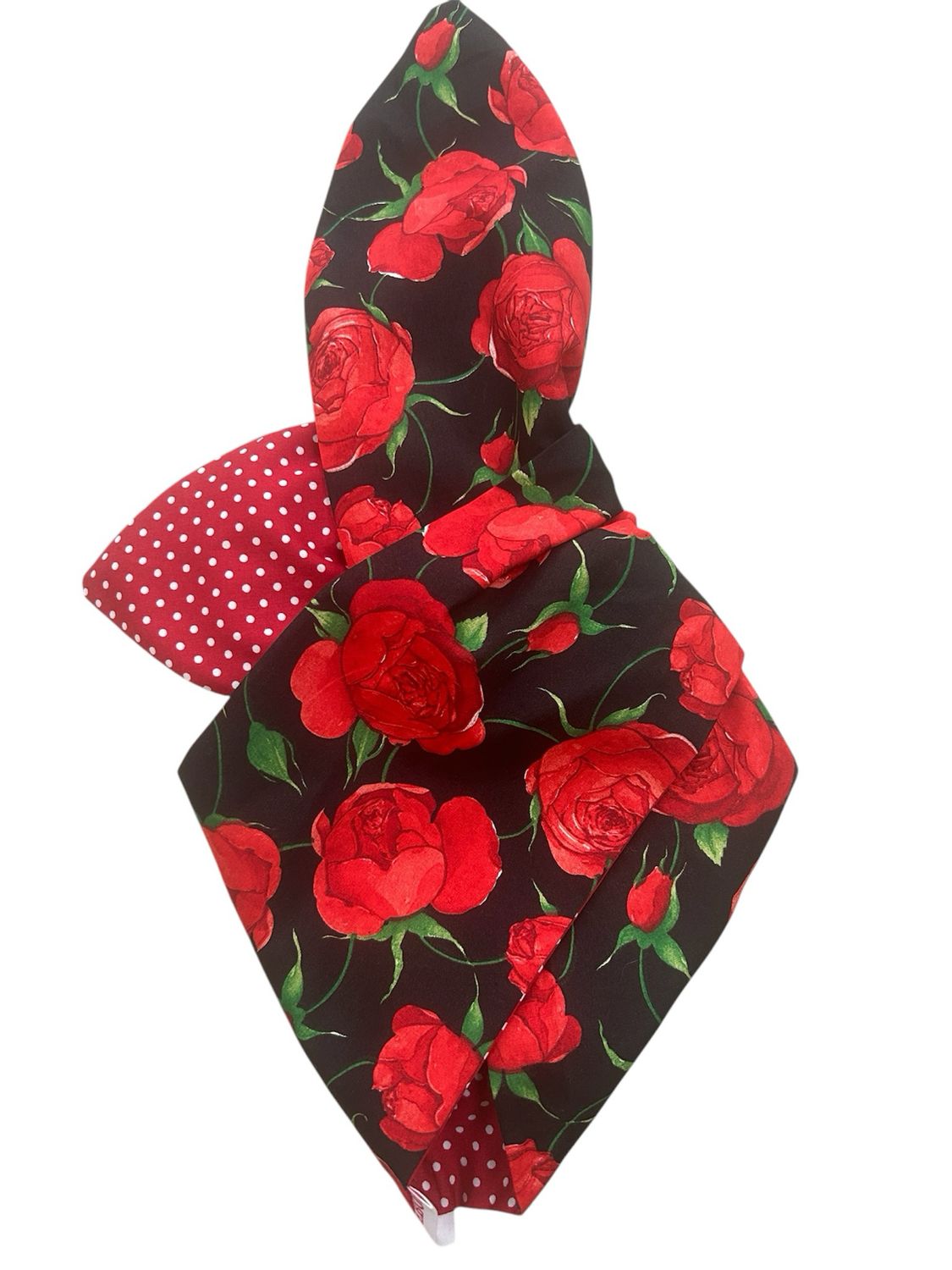 Large Red Rose Wired Hairband