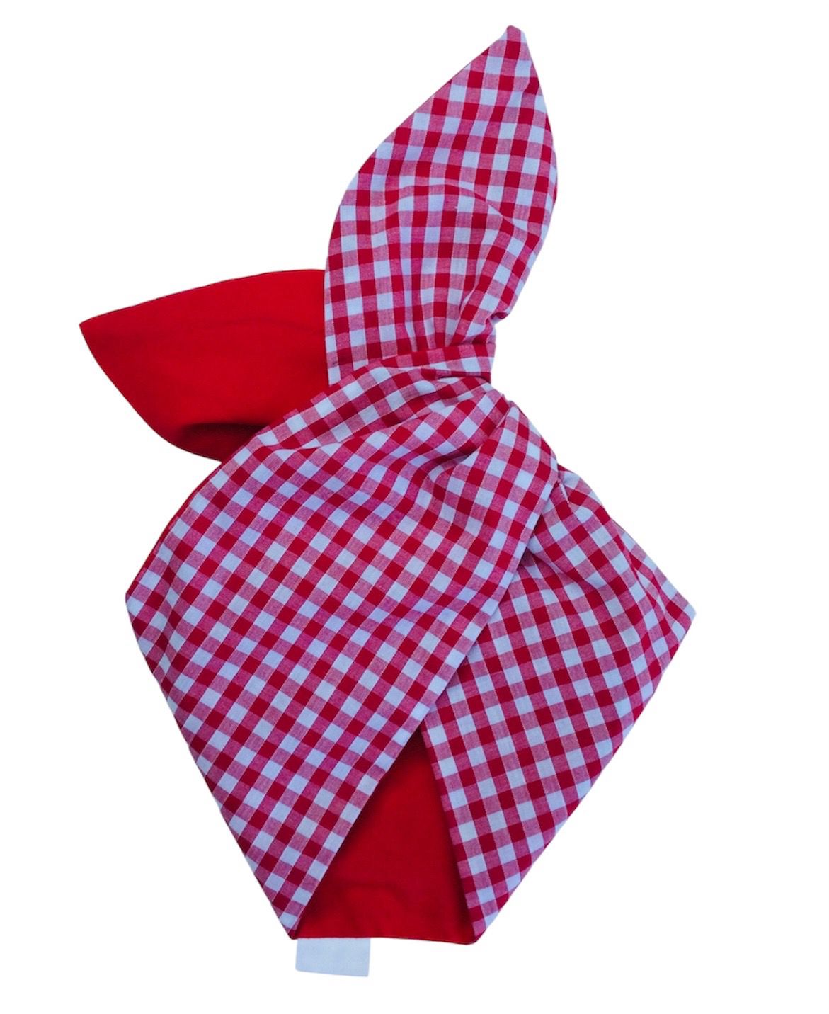 Red gingham / red wired hairband