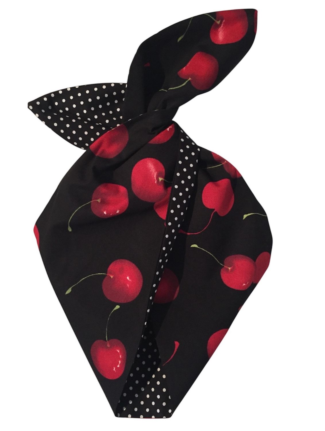 Large blk cherry hairband