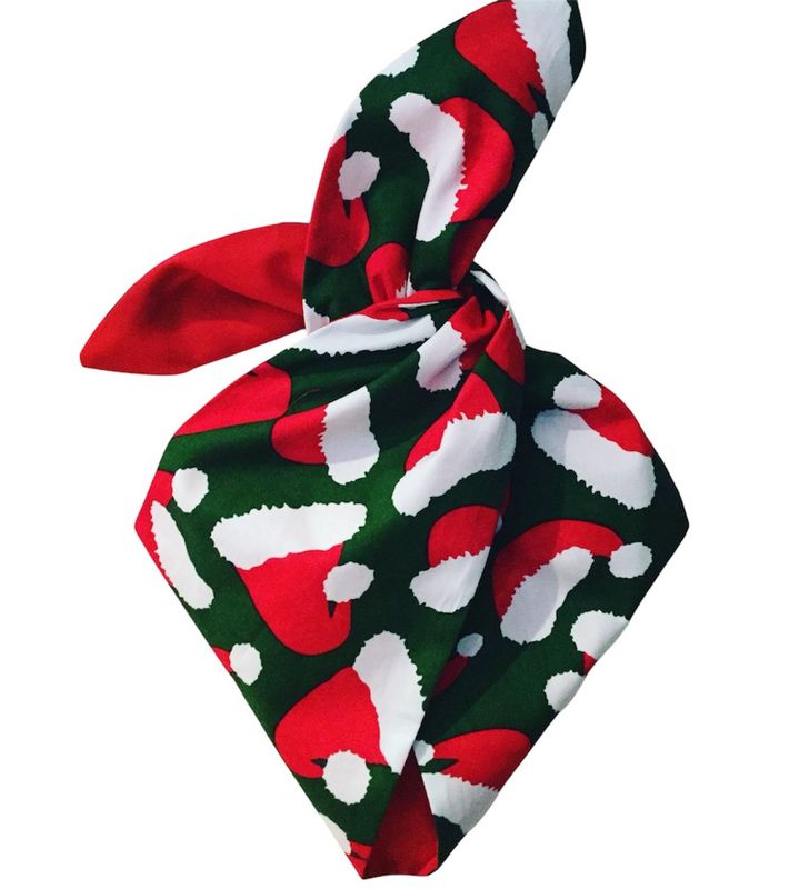 Santa baby in green and red wired hairband 