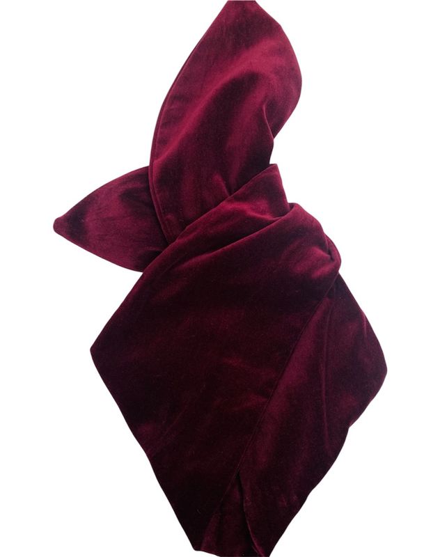 Wine velvet Wired hairband 