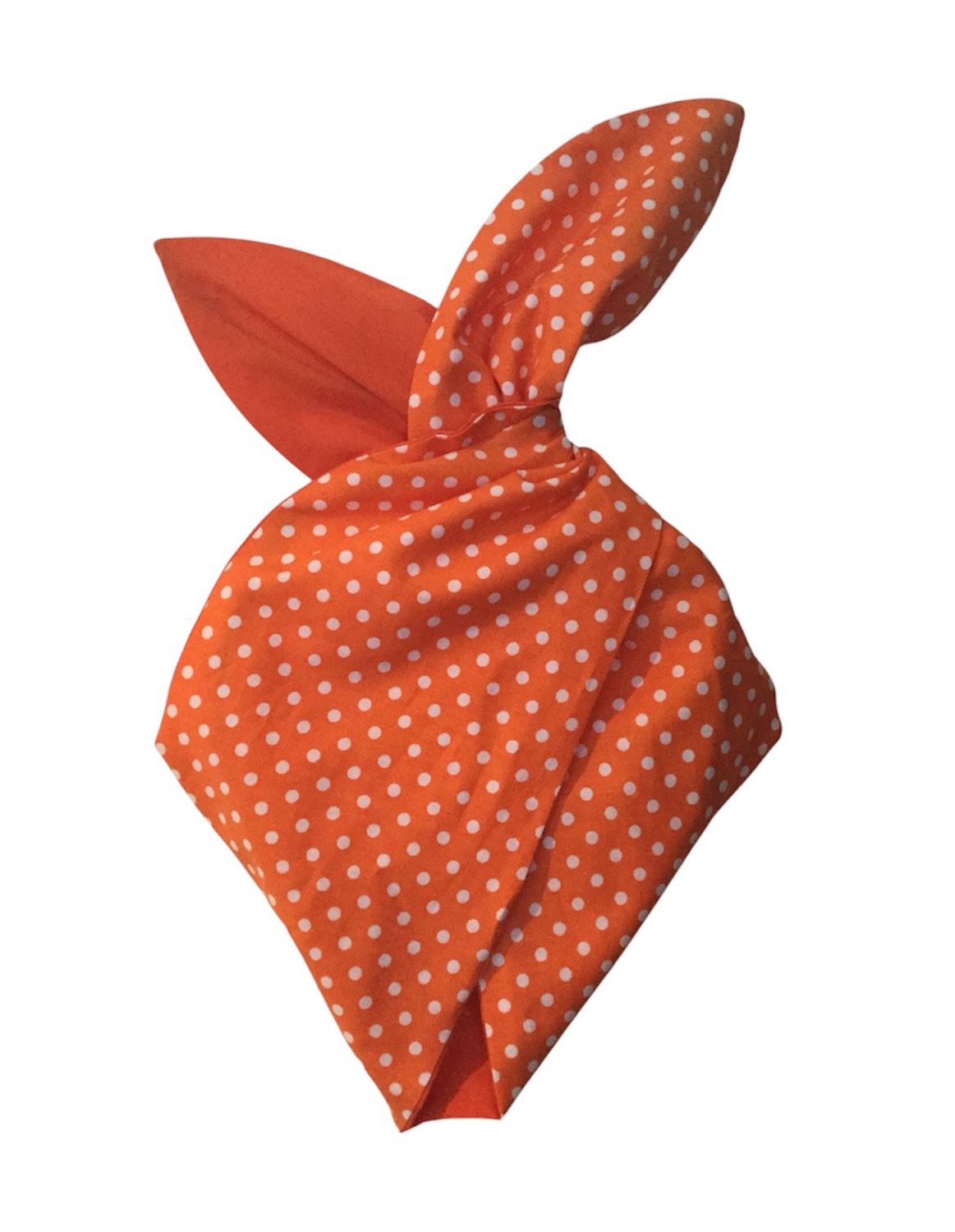 Orange Polka Dot Wired Hairband