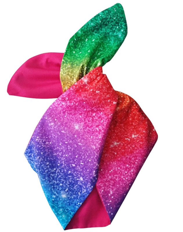 Rainbow ‘Glitter’Wired Hairband