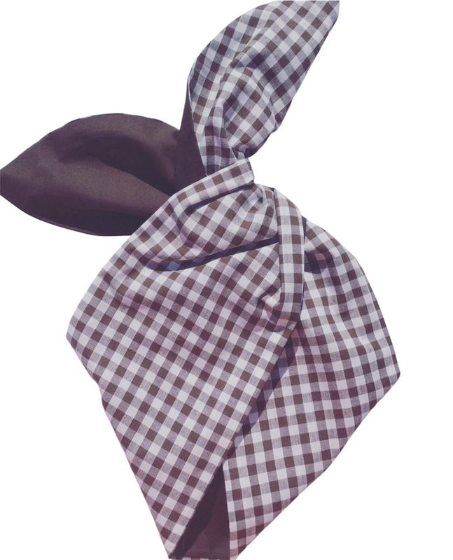 Brown Gingham Wired Hairband