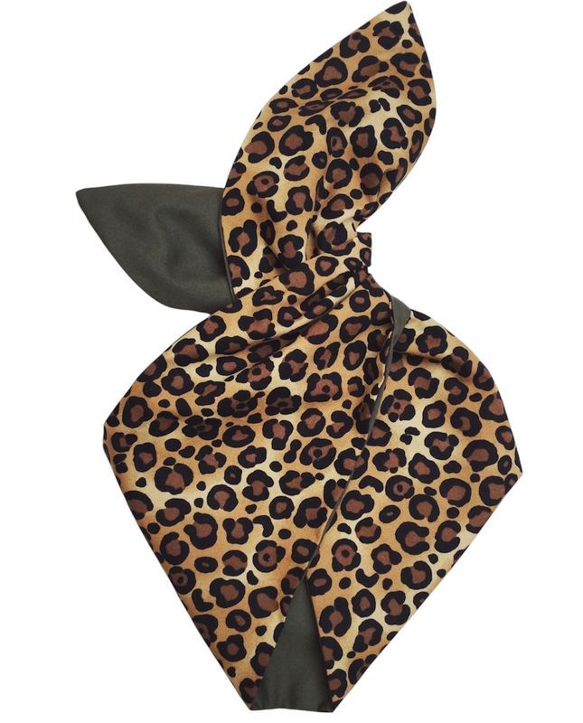 Leopard Print With khaki Wired Hairband