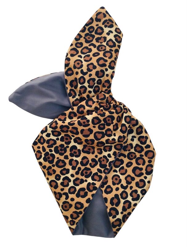Leopard And Grey Wired Hairband