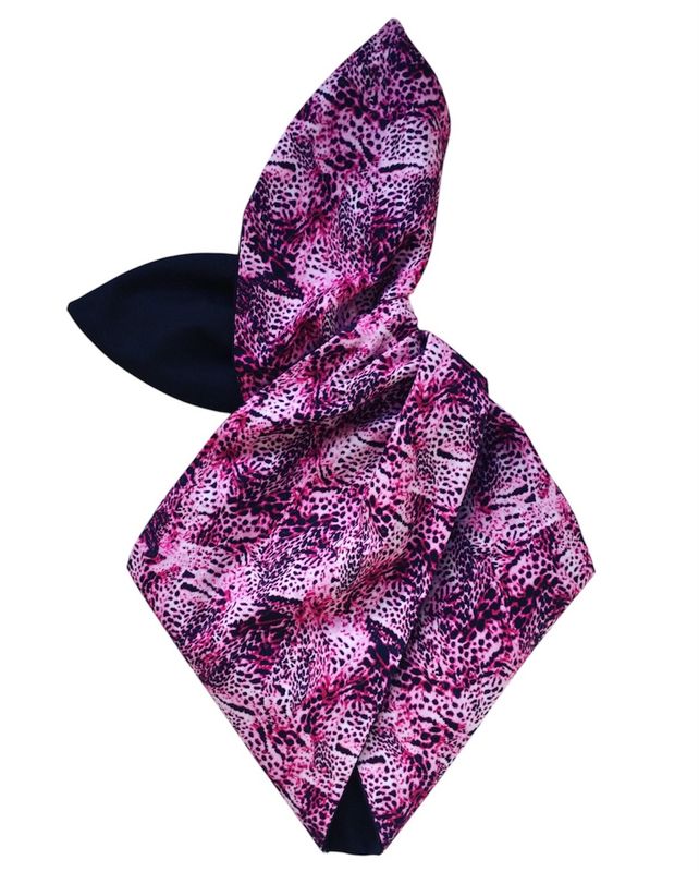 Cerise Animal Print Wired Hairband