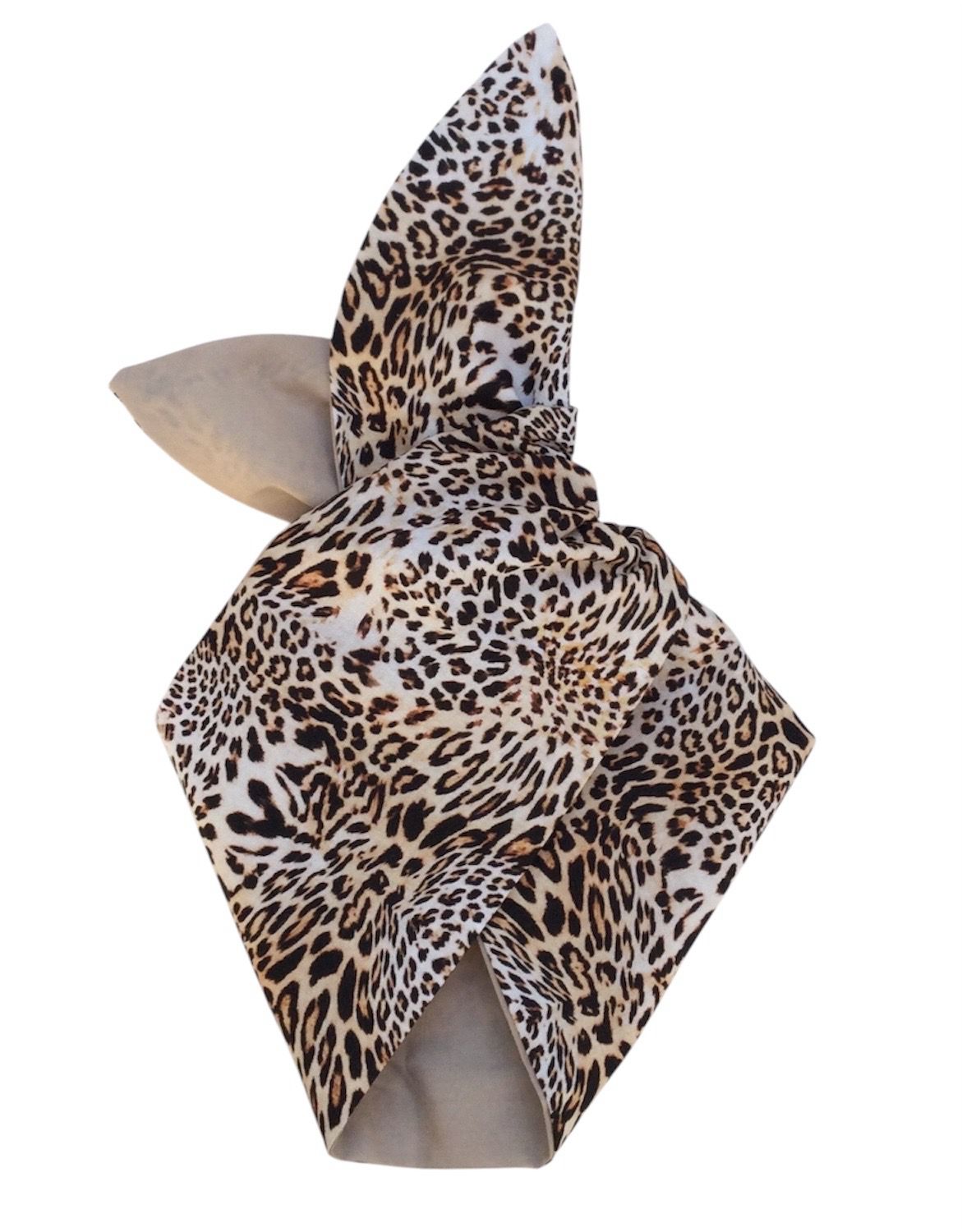 Beige Cheetah Wired hairband