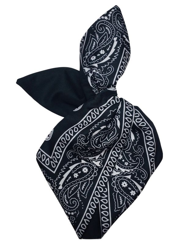 Black Bandanna Design Wired Hairband