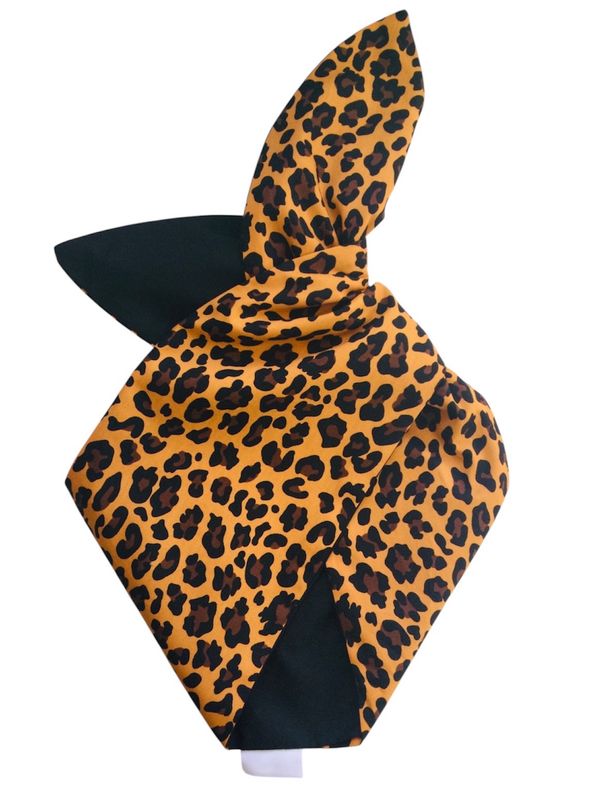Orange Leopard Wired Hairband