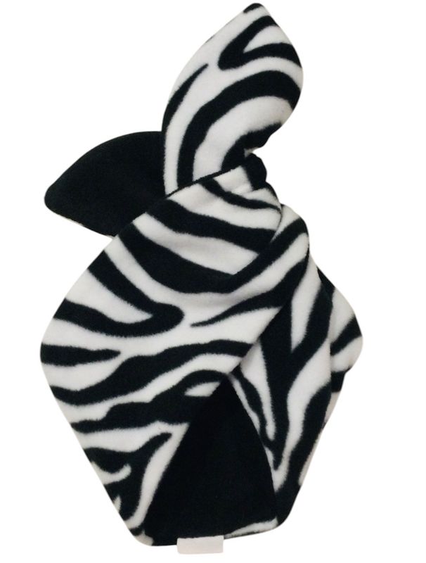 Zebra And Black Fleece Wired hairband