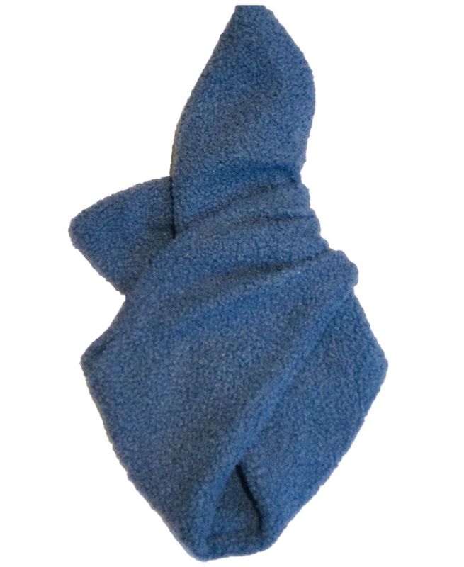 Blue Sherpa Fleece Wired Hairband