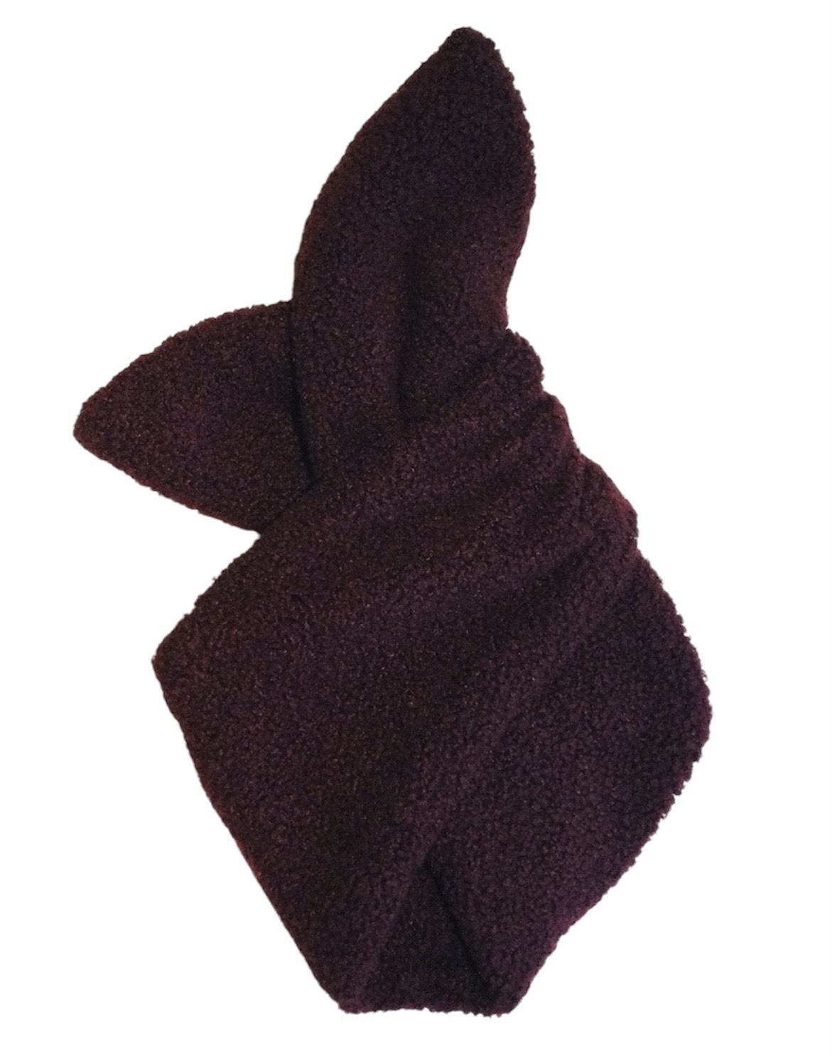 Wine Sherpa Fleece Wired Hairband