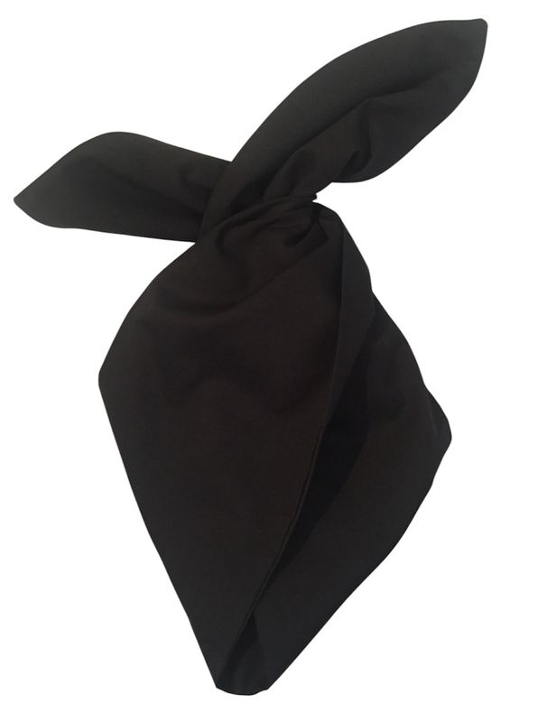 Plain black hairband