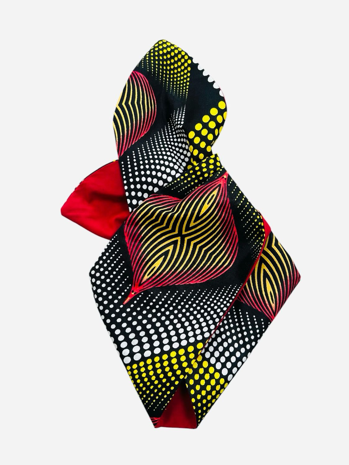 Ankara Wine And Yellow Wired Hairband