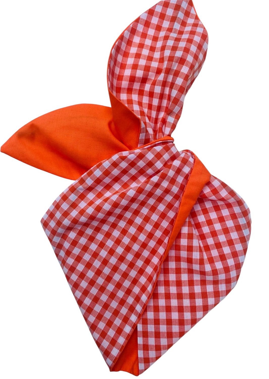 Orange Gingham Wired Hairband