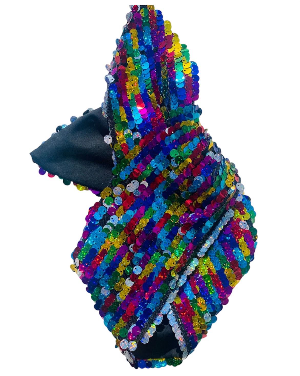 Rainbow Sequins Wired Hairband