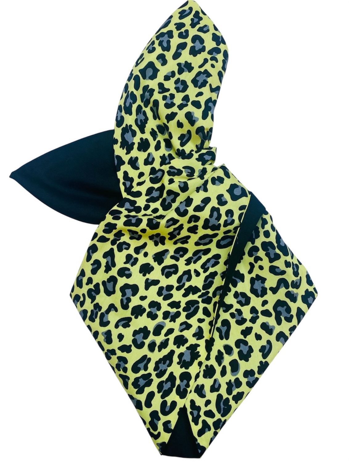 Bright Neon Yellow Animal Print Wired Hairband