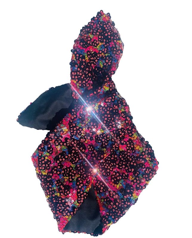 Raspberry Sequin Wired Hairband