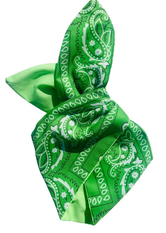 Lime Green Bandanna Wired Hairband