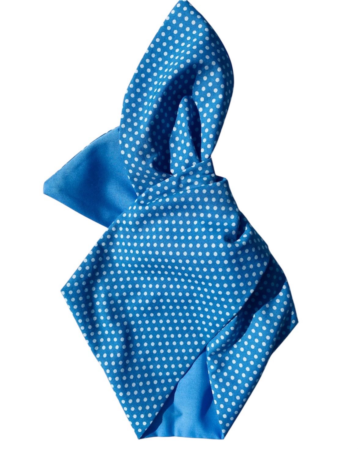 Pale Blue Polka Dot Wired Hairband