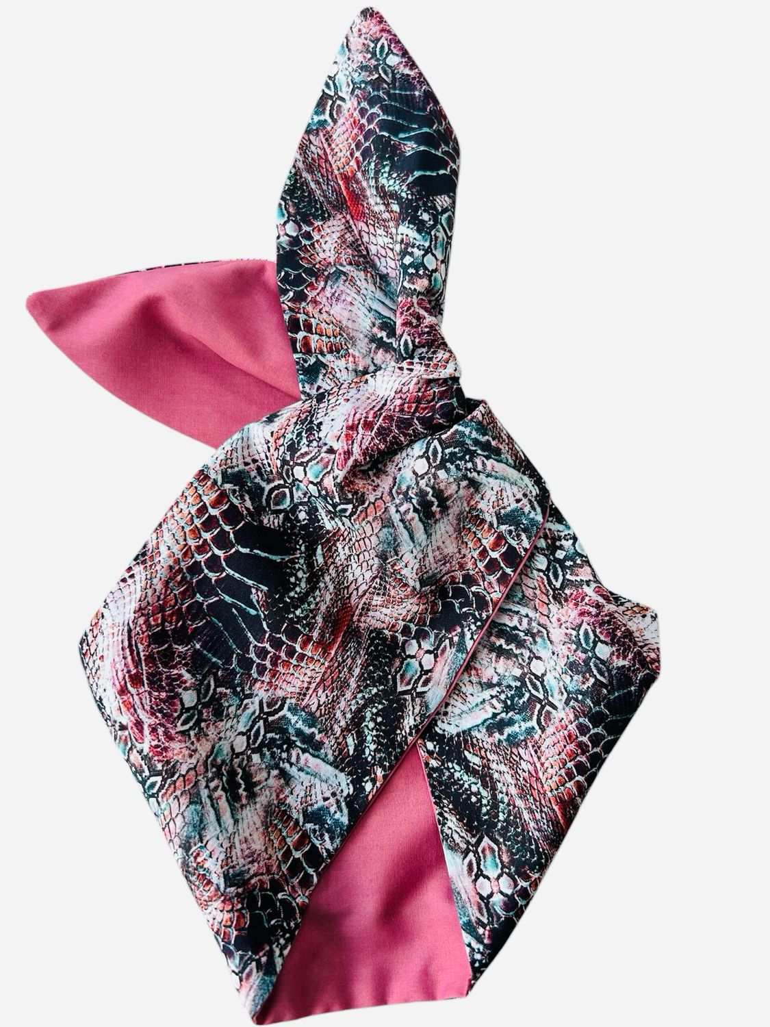 Dusky Pink Snake Design Wired Hairband