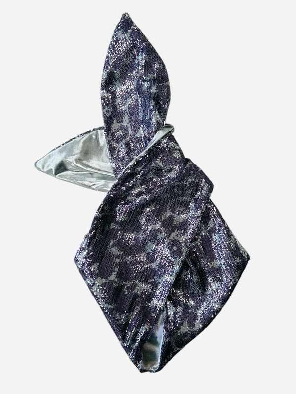 Silver Leo Sequin Wired Hairband