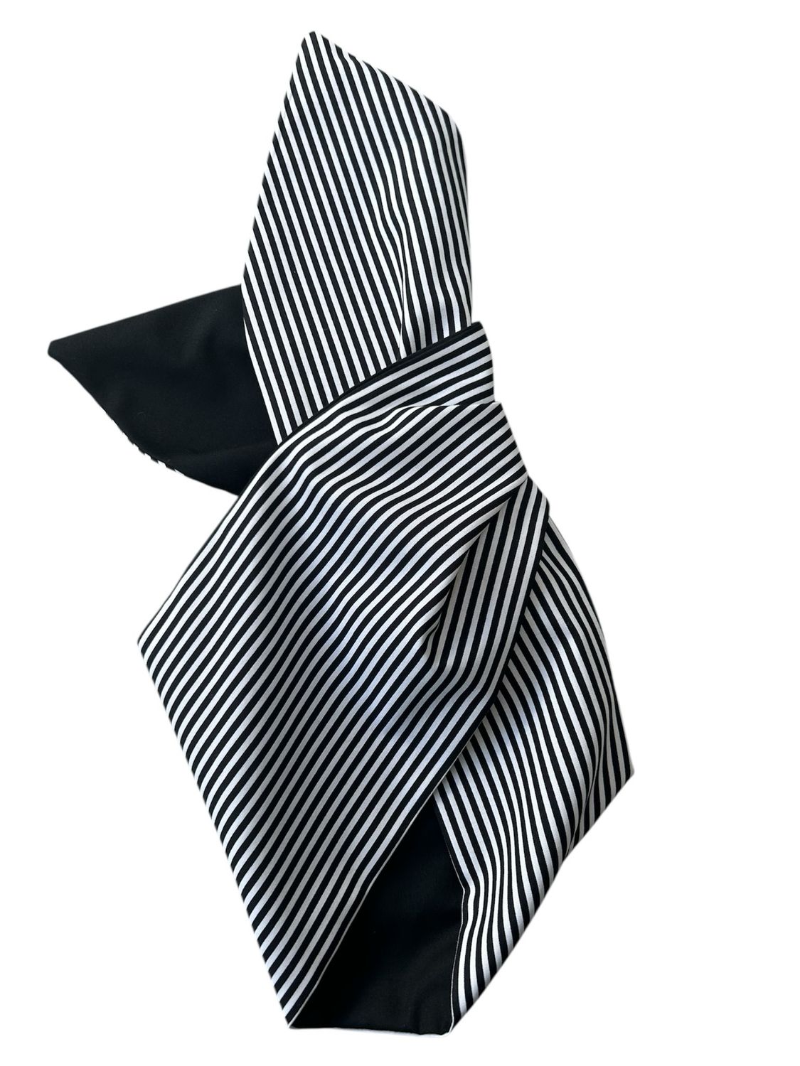 Back And White Stripe Wired Hairband