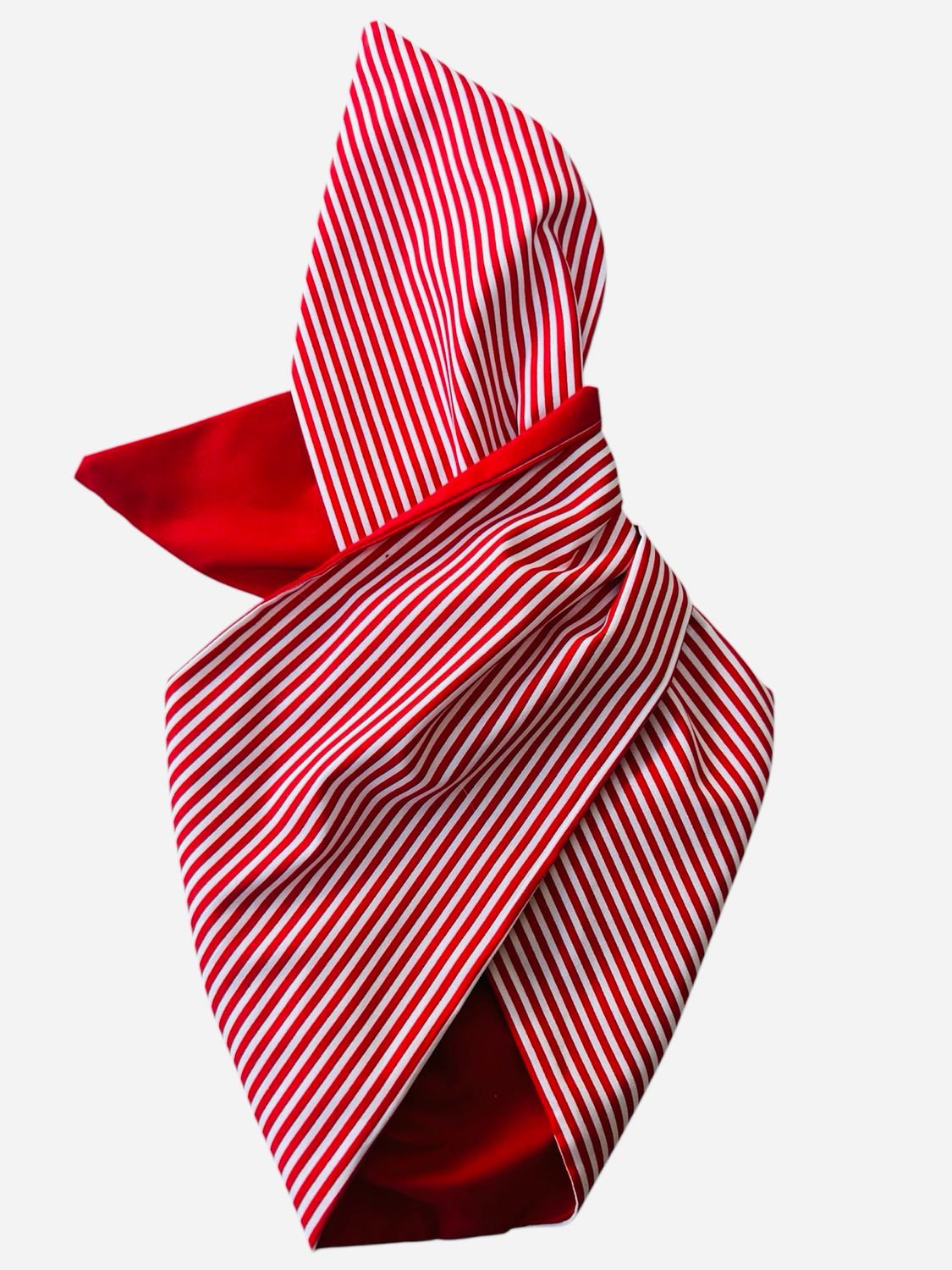 Red And White Stripe Wired Hairband
