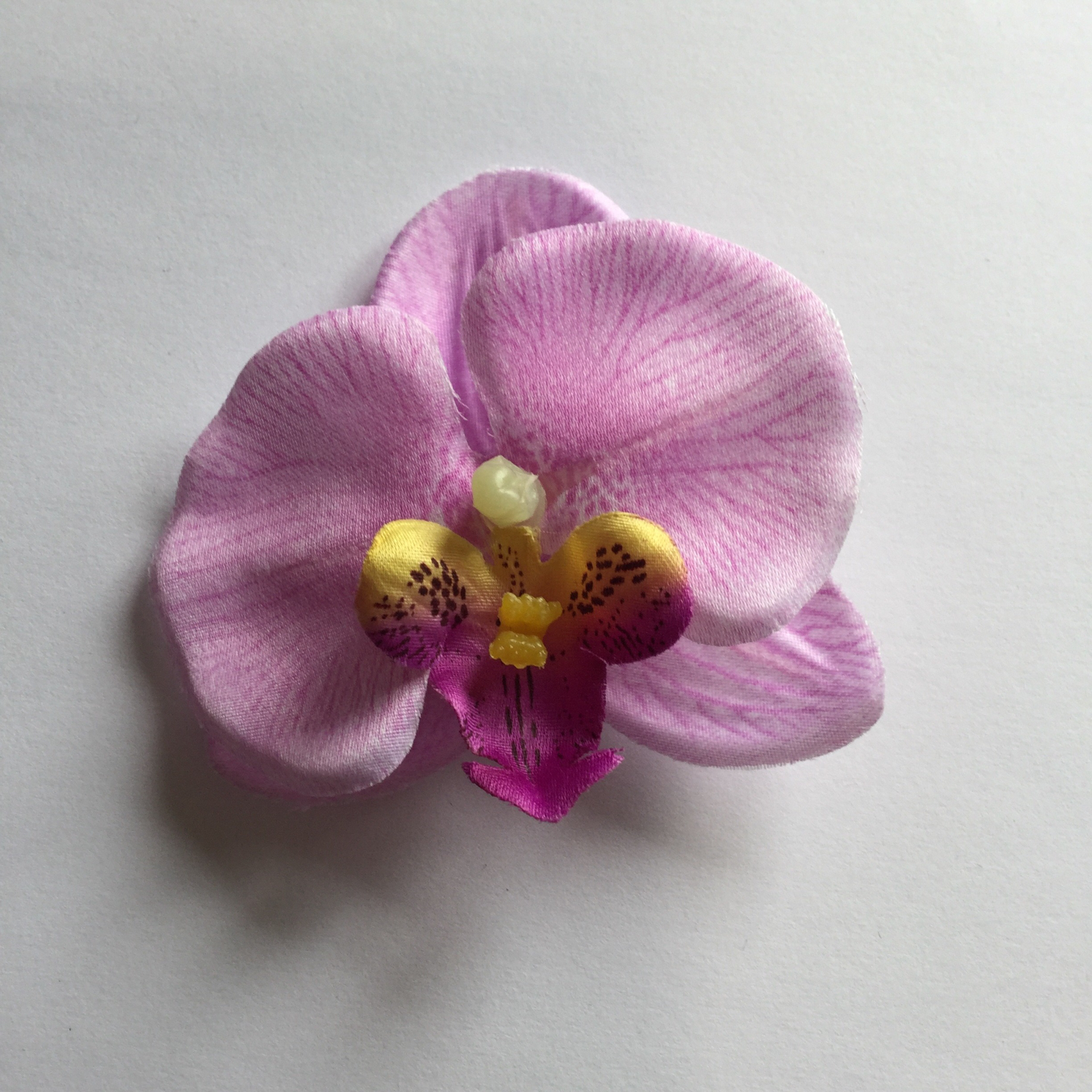 Mauve mini orchid hair clip