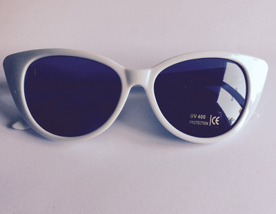 White Cats eye sunglasses