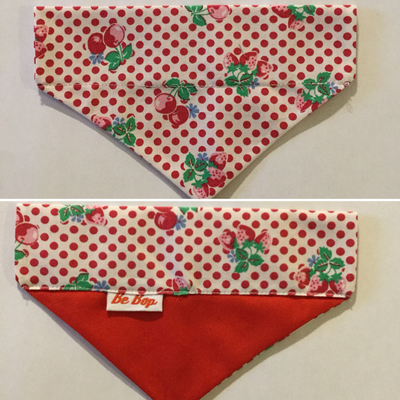 Red polka with cherry design doggy BeBop 