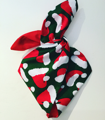 Santa baby in green and red wired hairband 