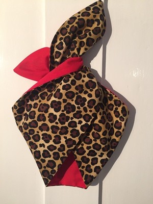 Leopard /red wired reversible Hairband