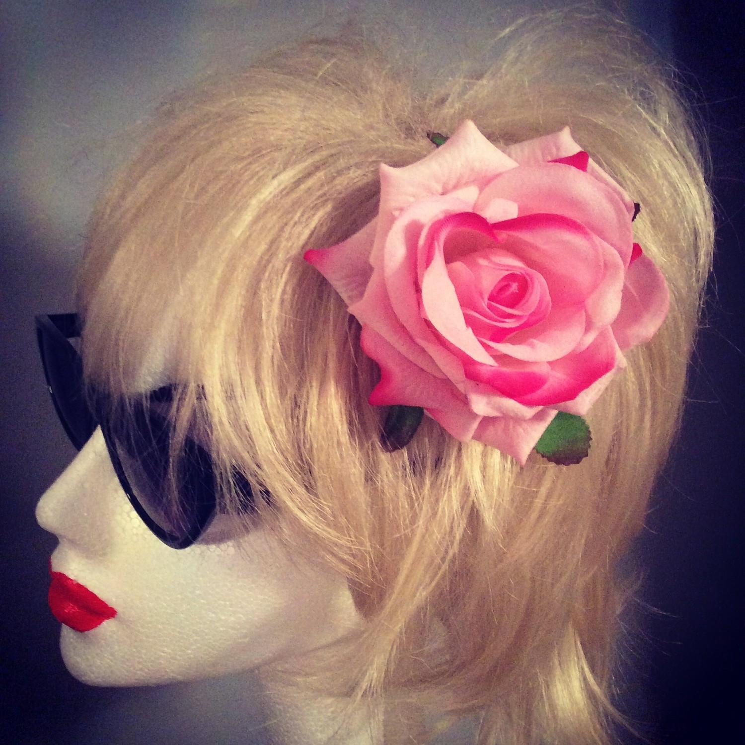 Pink Rose Hairflower