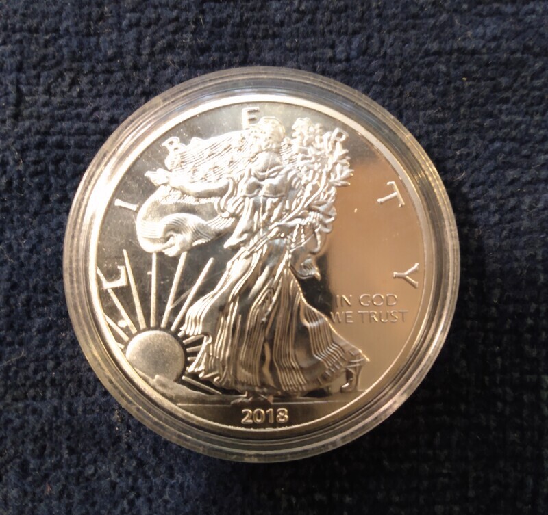 2018 American Eagle 1 oz Pure silver