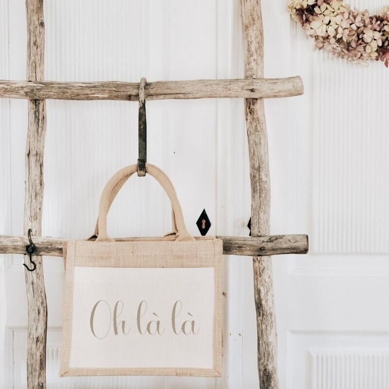 JUTE TASCHE "OH LÀ LÀ" medium