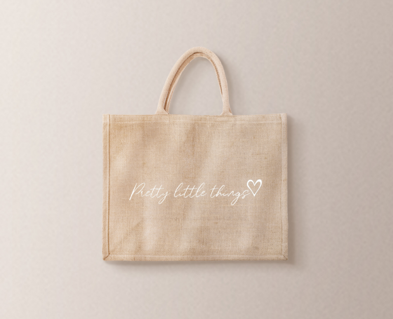 JUTE TASCHE "PRETTY" extra large