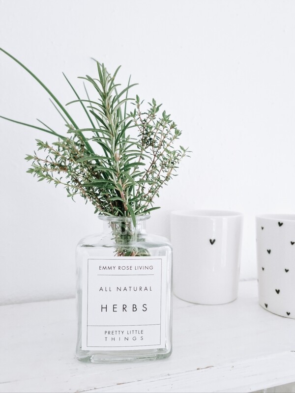 VASE GLAS - HERBS