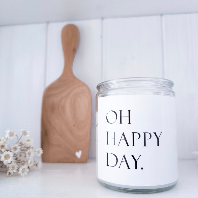 KERZE IM GLAS - OH HAPPY DAY