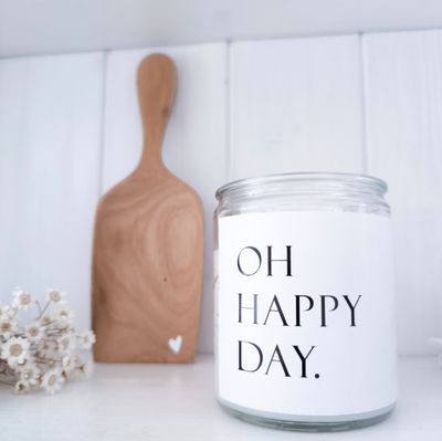 KERZE IM GLAS - OH HAPPY DAY