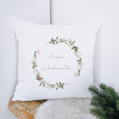 KISSEN "Kranz Frohe Weihnachten"