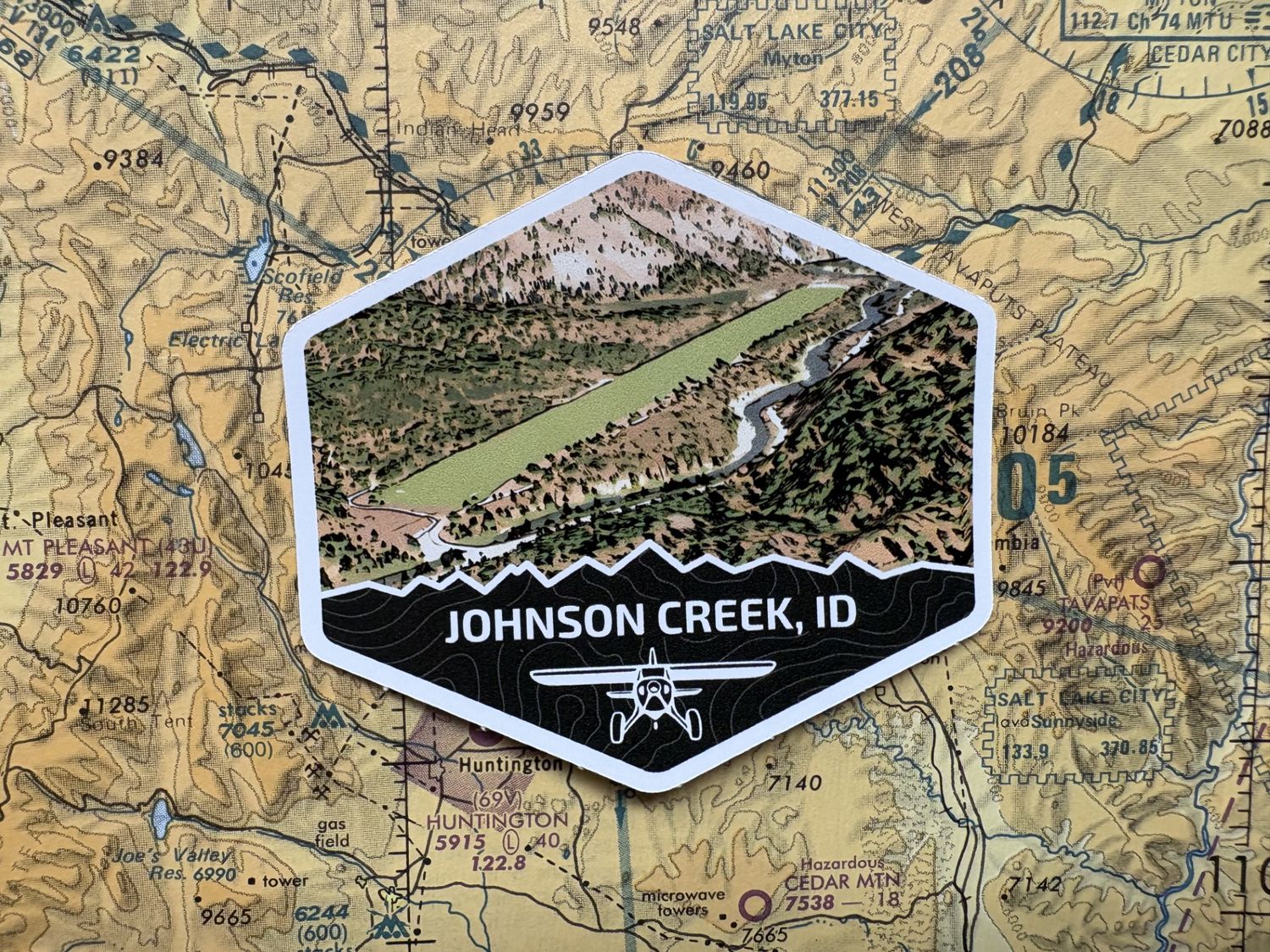Rep Your Runways - Stickers, Color: Johnson Creek Idaho