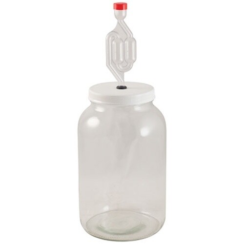 1 Gallon Glass Fermenter Kit - S Airlock Included