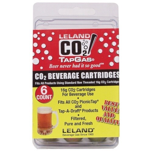 CO2 16gram Cartridges 6pk (non threaded)