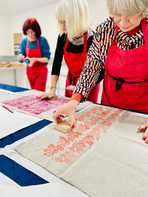 Workshop: Block Print Patterns on Fabric Day Courses in 2024