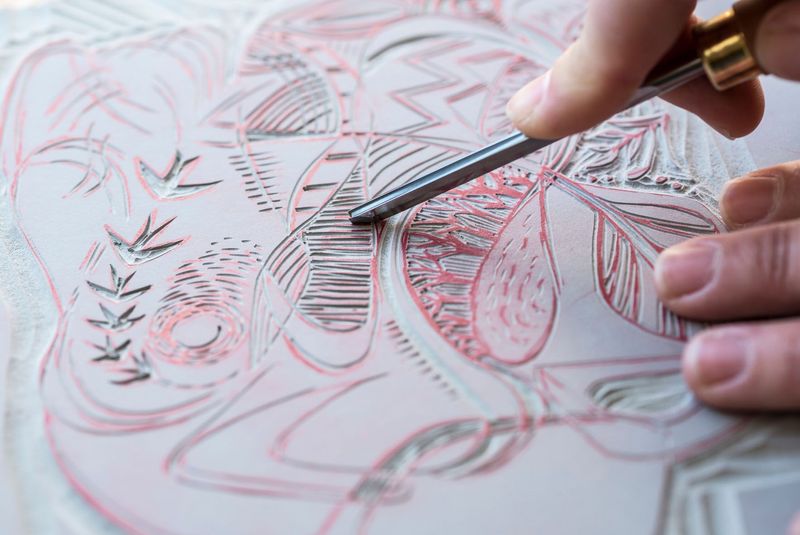 Learning Linocut a 'Beginners Guide' March 2025 6-week evening course in Devizes Wiltshire