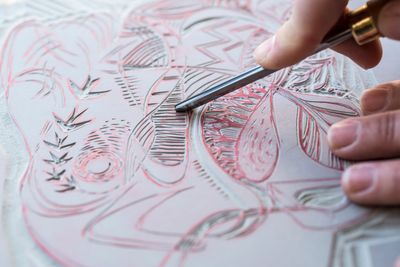 Learning Linocut a 'Beginners Guide' March 2025 6-week evening course in Devizes Wiltshire